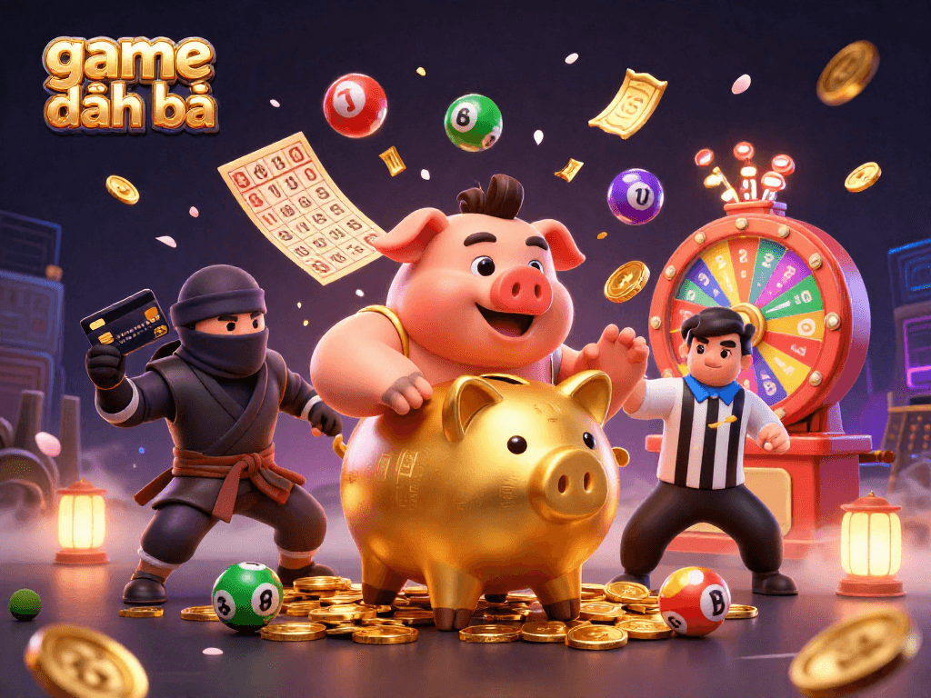 Experience the thrill of game đánh bài with vibrant 3D characters and dynamic casino elements.