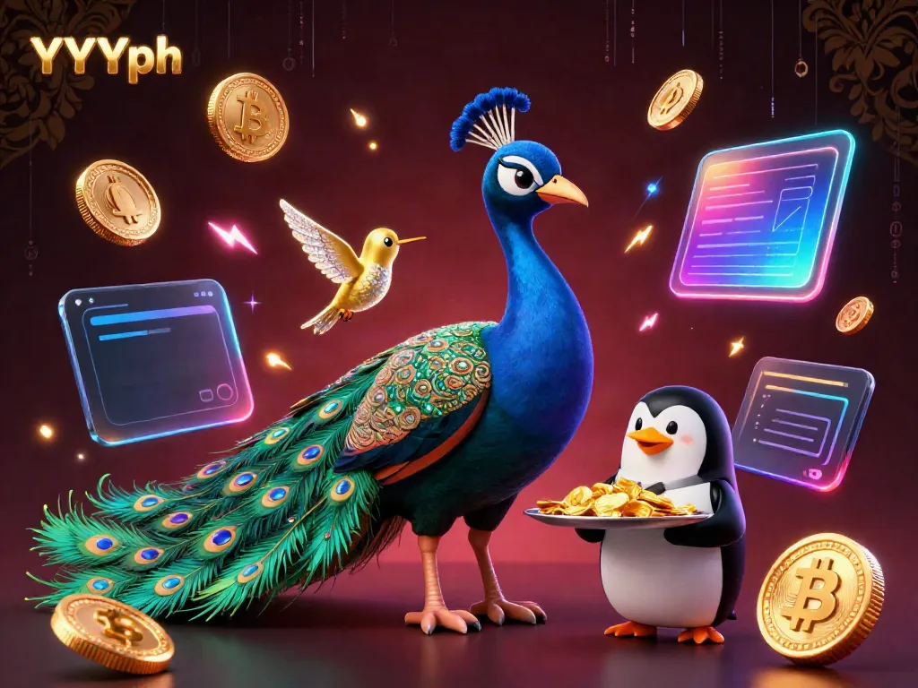 Engage with the vibrant world of YYYph featuring a colorful casino illustration of the peacock, penguin, and hummingbird.