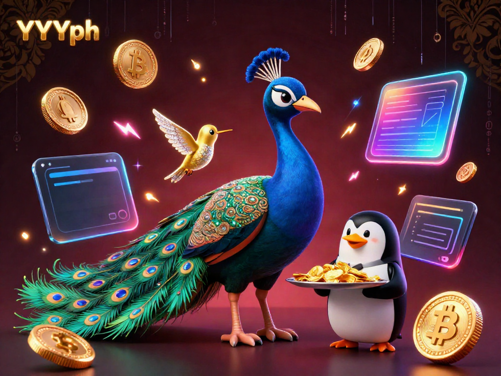 Engage with the vibrant world of YYYph featuring a colorful casino illustration of the peacock, penguin, and hummingbird.