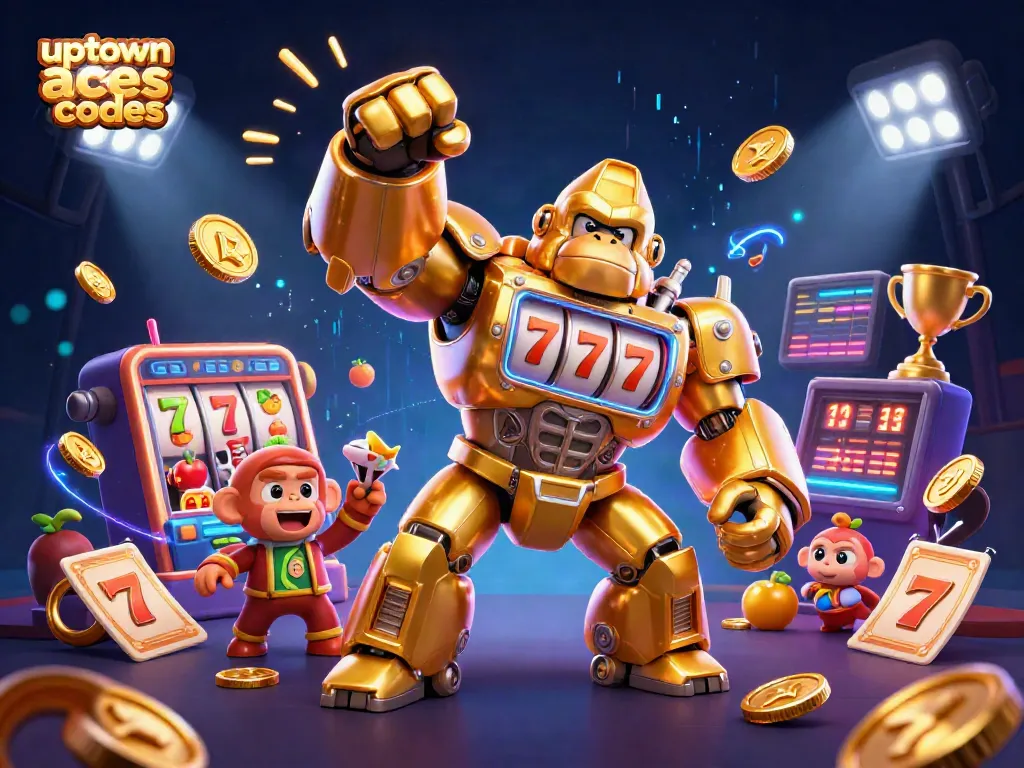 Engage with exciting Uptown Aces bonus codes while enjoying vibrant casino-themed illustrations.