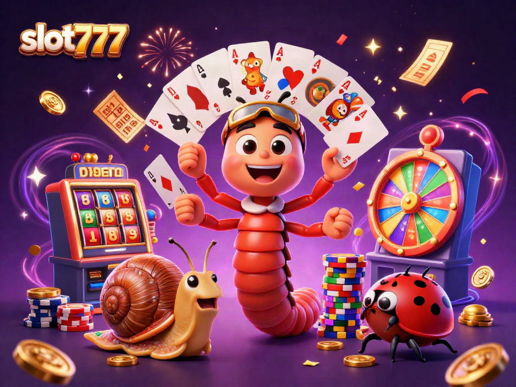 Experience thrilling gameplay with slot777 in an energetic casino scene featuring vibrant characters.