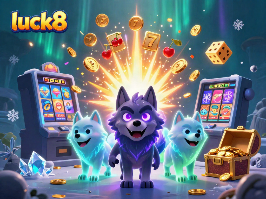 Experience the excitement of jackpot surprises with luck8 in this rich casino-themed 3D illustration.
