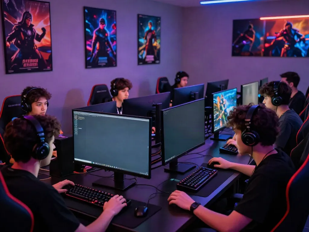 Players enjoying an immersive gaming experience on batman138 in a vibrant, modern gaming setup.