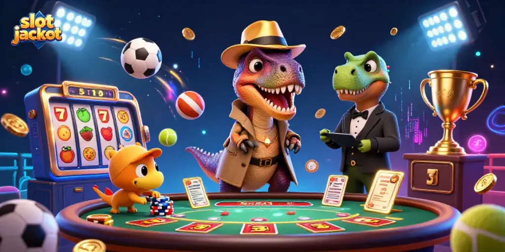 Memenangkan slot jackpot di kasino dengan karakter unik dan elemen permainan yang menarik.