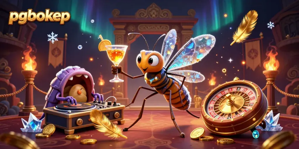 Join the action at pgbokep with a casino mascot and vibrant gaming elements.