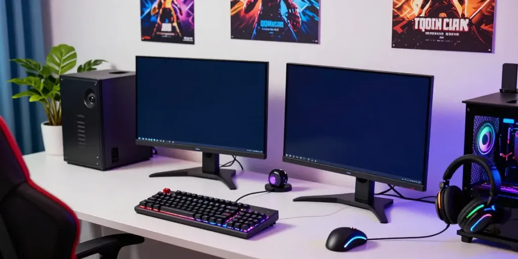 Exciting gamer experience at QQMacan gaming interface with vibrant setup.