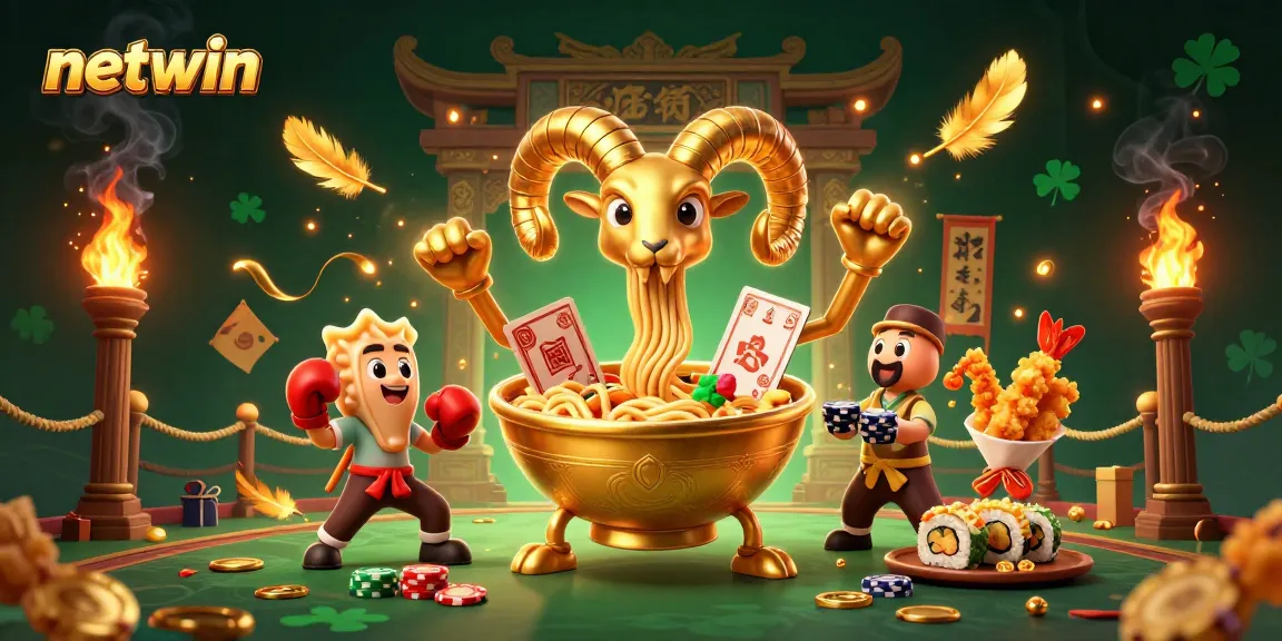 Experience the vibrant world of netwin with a lively 3D casino scene featuring unique characters and elements.