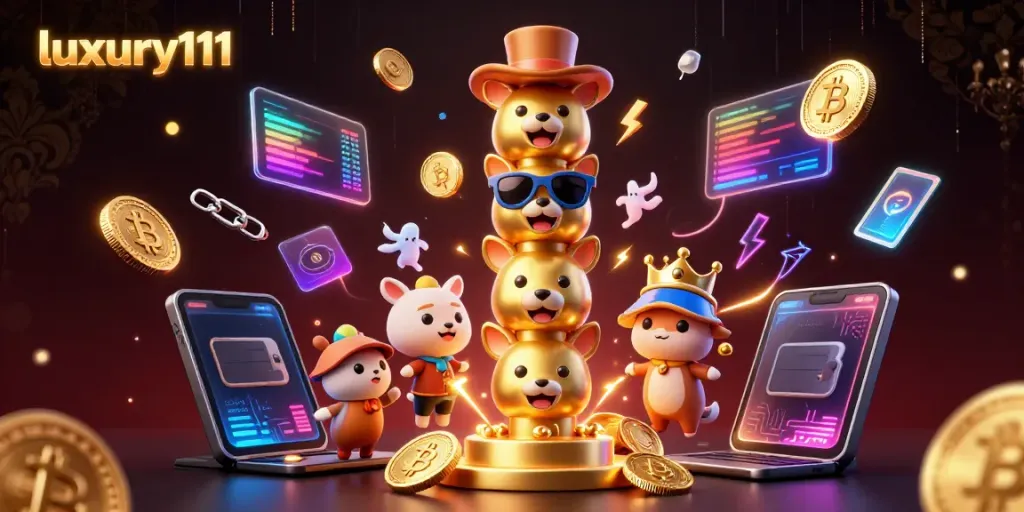 Engage in thrilling adventures with luxury111 casino, featuring vibrant 3D animated characters and dazzling crypto elements.