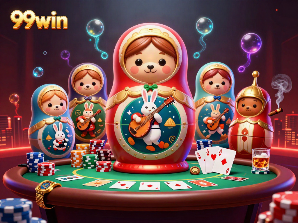 Experience the vibrant 99win gaming world with animated casino characters and dynamic gameplay.