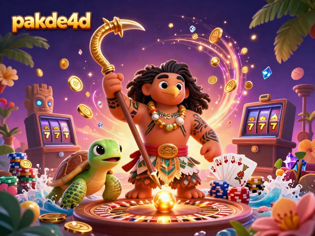 Experience winning excitement with pakde4d's immersive casino scene filled with vibrant gaming elements.