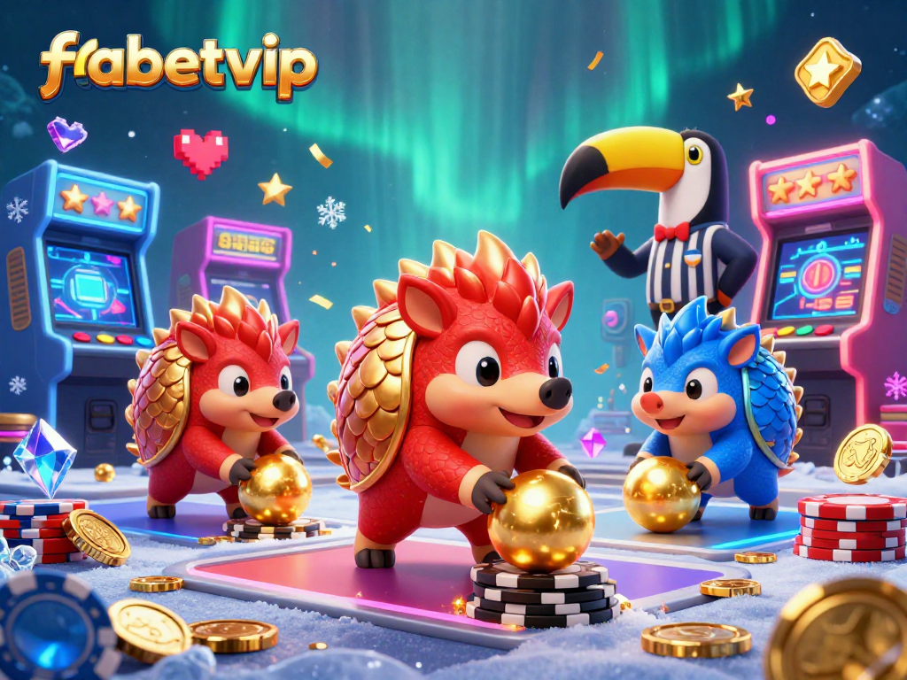 FABETVIP offers exciting gambling experiences like spinning slots and poker fun in a colorful arcade.