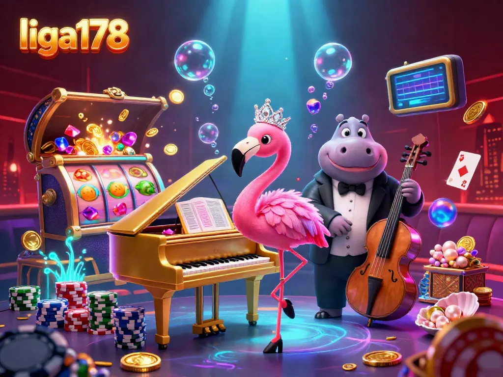 Menangkan jackpot dan nikmati permainan kasino di liga178 dengan penyanyi flamingo dan pemusik hippo.