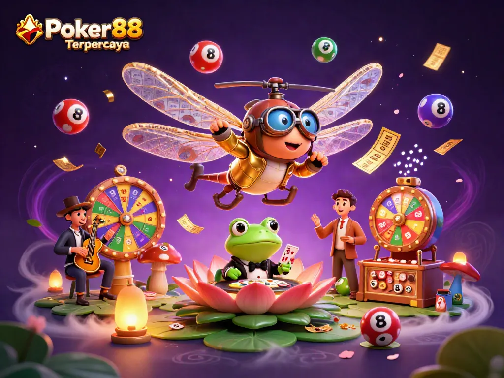 Experience Poker88 Terpercaya with thrilling gameplay and colorful casino action in this engaging scene.