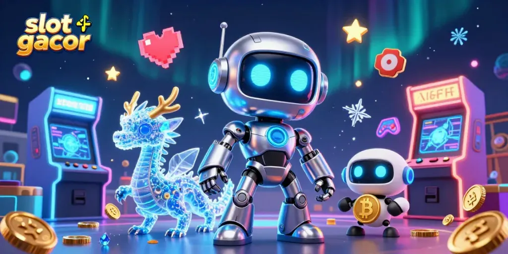 Rasakan sensasi slot gacor dengan ilustrasi 3D yang penuh warna dan detail.