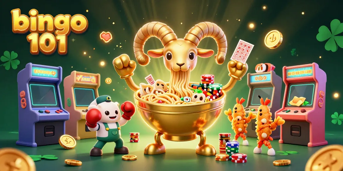 Engage with bingo 101 in this lively 3D scene featuring vibrant bingo characters.