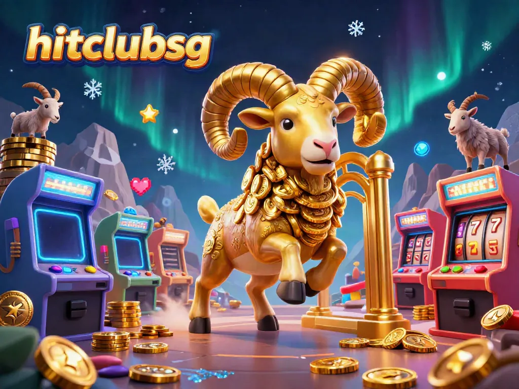 Engage in thrilling gaming adventures with hitclubsg featuring a golden ram charging through a vibrant casino scene.