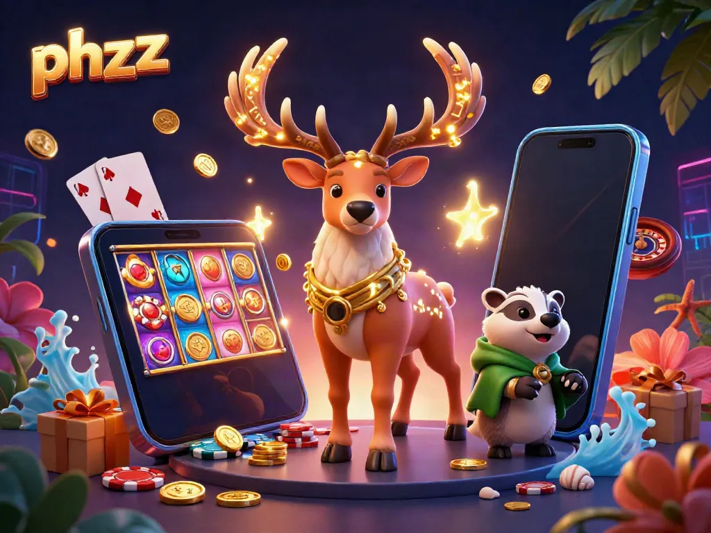 Experience thrilling moments with phzzz in this vibrant and enchanting casino scene.