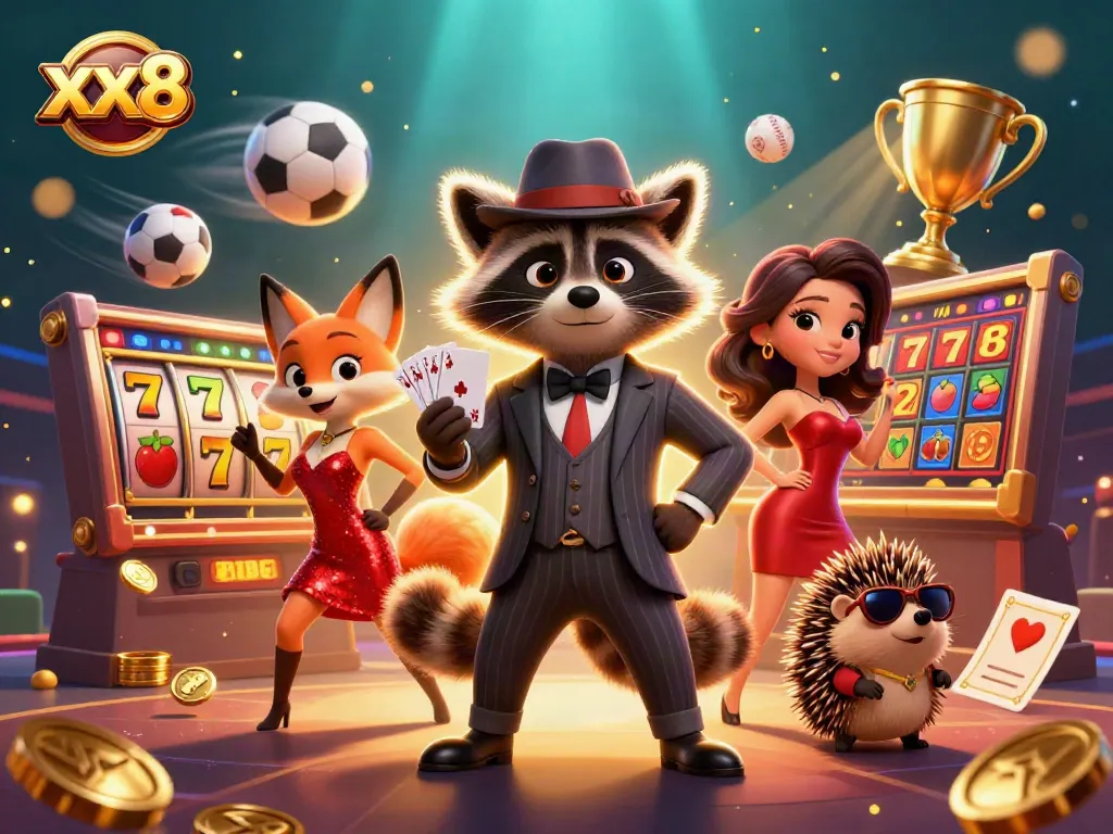 Experience thrilling gaming adventures with xx8 featuring dynamic characters and vibrant casino elements.