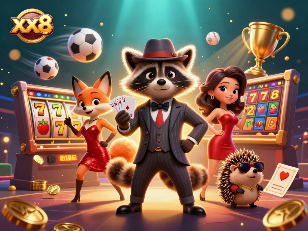 Experience thrilling gaming adventures with xx8 featuring dynamic characters and vibrant casino elements.