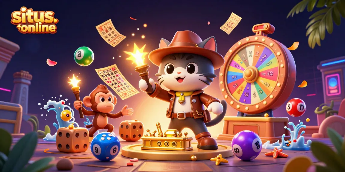Mengakses situs togel online dengan peluang menarik melalui ilustrasi karakter 3D yang dinamis.