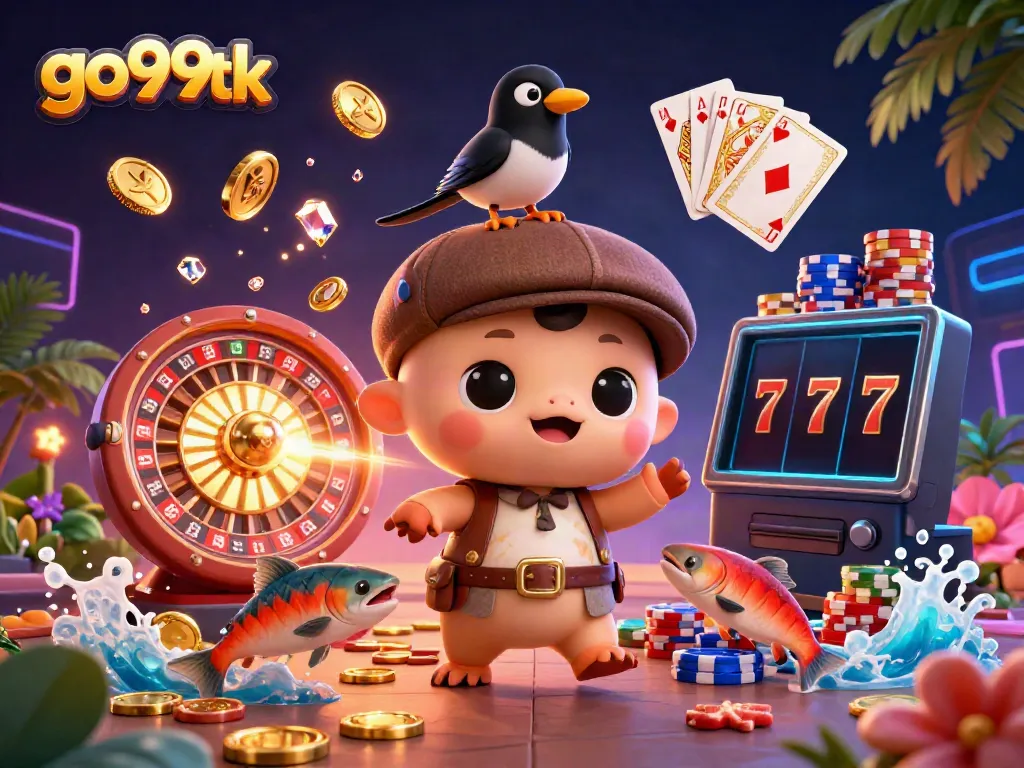 Experience the thrilling excitement of go99tk with playful characters and dynamic casino elements.
