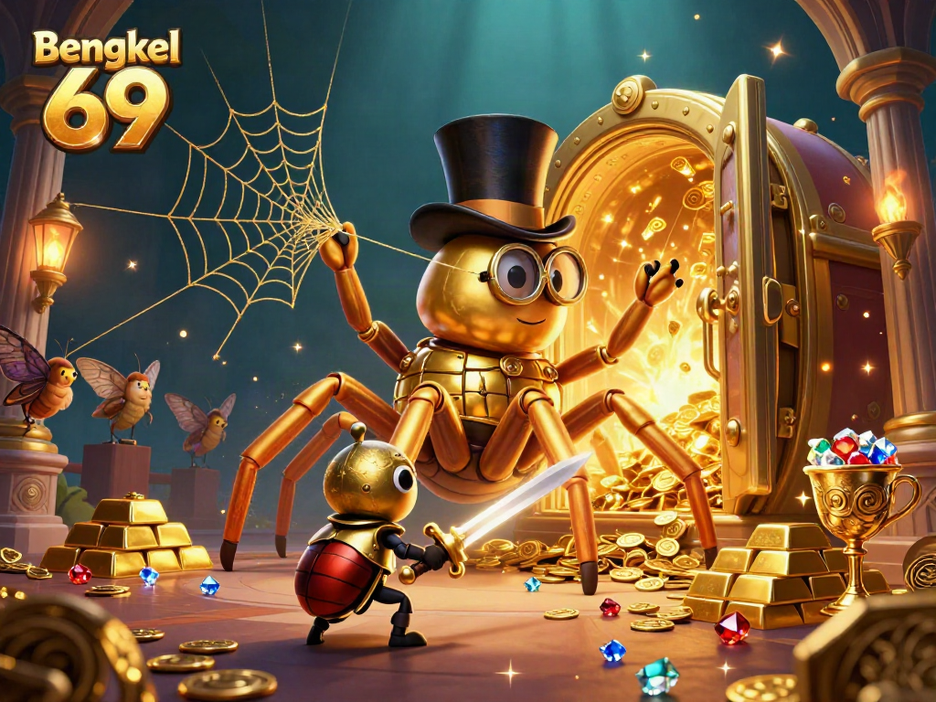 Join the adventure at Bengkel 69, where golden treasures and thrilling casino plays await.