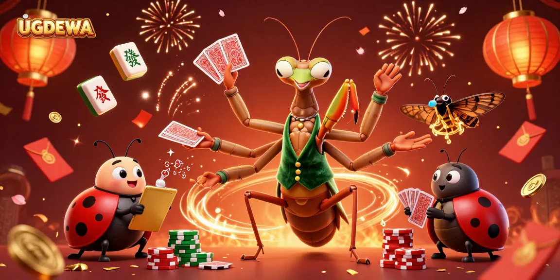 Experience the excitement of UGDEWA with a vibrant casino scene featuring colorful characters and dynamic game elements.